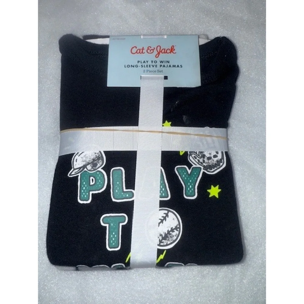 Cat‎ & Jack 2T Play To Win Baseball Pajamas Set Long Sleeve Toddler
